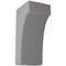 Ekena Millwork 3 1/2"W x 4"D x 8"H Clarksville Wood Vintage Decor Bracket, Pebble Grey BKTWD04X04X08CVPG - alternate 1